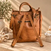 Convertible Leather Diaper Bag – Image 2