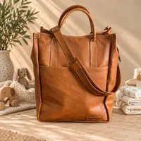 Convertible Leather Diaper Bag – Image 1