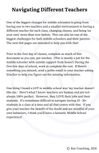 Mastering Middle School: On Line Course + Workbook – Image 5