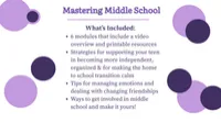 Mastering Middle School: On Line Course + Workbook – Image 2