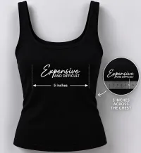 “Expensive & Difficult” Embroidered Bella+Canvas Tank Top  – Image 1
