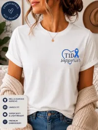 T1D supporter Embroidered T-shirt  – Image 2