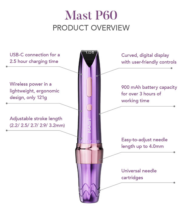 DragonHawk Mast P60 Wireless Tattoo Pen – Image 2
