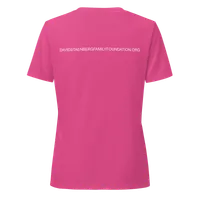 Women’s Relaxed V-neck Shirt with Back Print | Dyslexia v2 – Image 13