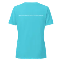 Women’s Relaxed V-neck Shirt with Back Print | Dyslexia v2 – Image 10