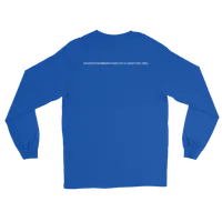 Men’s Long Sleeve Shirt with back print | Dyslexia v2 (Dark Colored) – Image 9