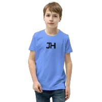 Black JH Logo Youth Short Sleeve T-Shirt – XL, Heather Columbia Blue