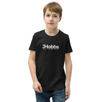 White JHobbs Logo Youth Short Sleeve T-Shirt – S, Black