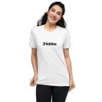 Black JHobbs Logo Adult Tri-Blend Short sleeve t-shirt – XS, Solid White Triblend