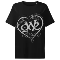 Women’s organic ribbed neck t-shirt - OWR Heart Design – Image 1