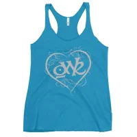 Women's Racerback Tank - OWR Heart Logo – Vintage Turquoise, XS