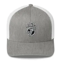 JF Trucker Hat – Heather Grey/White