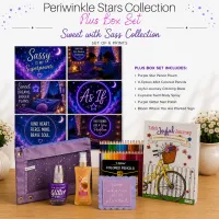 Periwinkle Stars Plus Set – Sweet with Sass Set - 6 Prints, No Frames