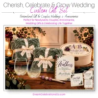 Cherish, Celebrate & Grow Wedding Custom Gift Set – Regular Retail Cost
