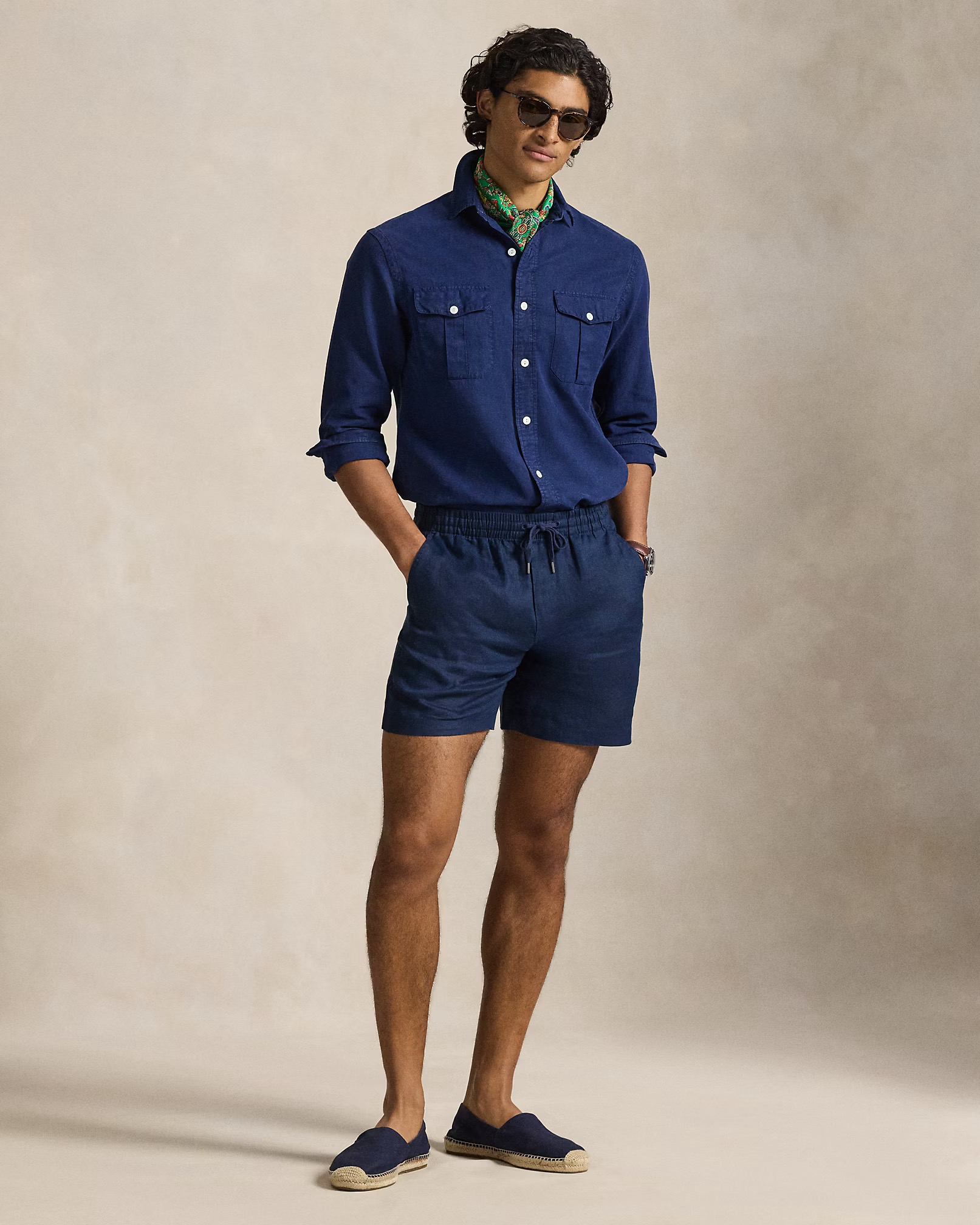 15 cm Polo Prepster Linen Shorts X – Royal Blue Dark, S