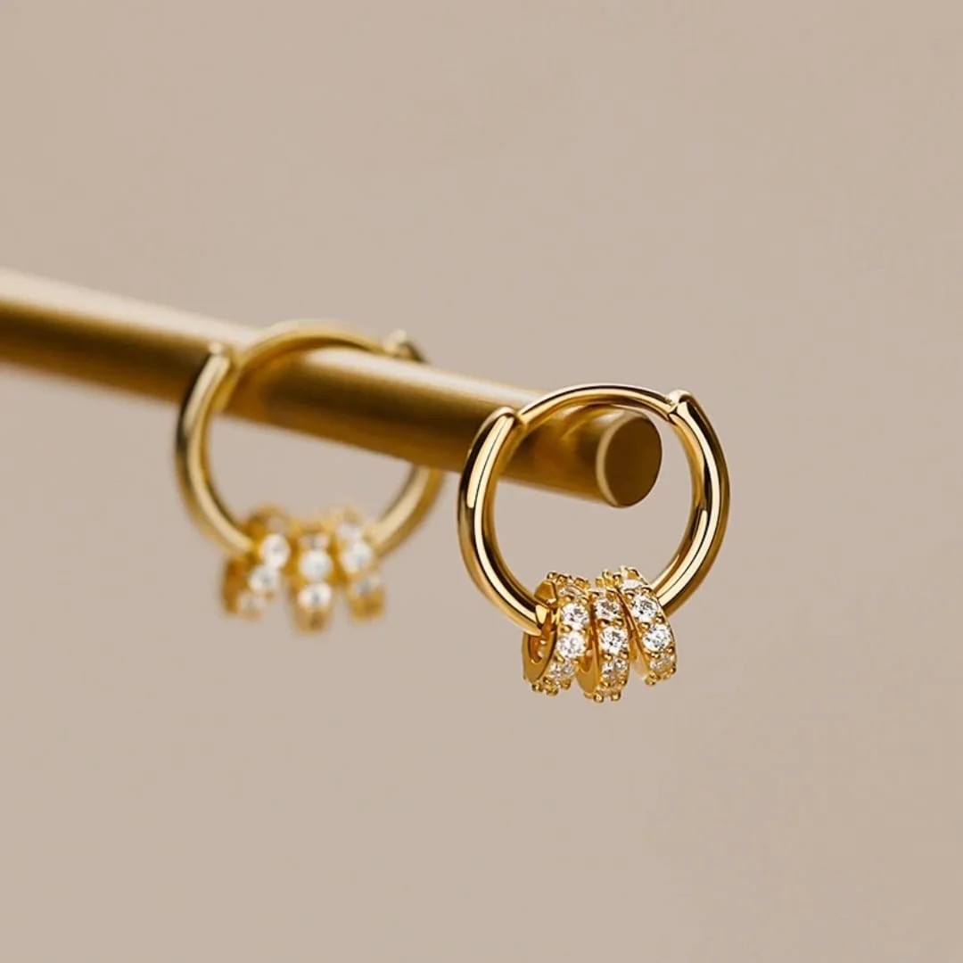 Aretes Bella Rose (Argollas Pequeñas) – Image 2