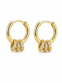 Aretes Bella Rose (Argollas Pequeñas) – Image 1