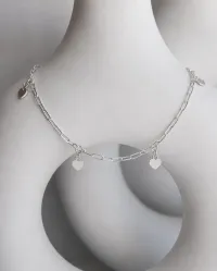 Tobillera Corazones - Plata Italiana 925 – Image 1