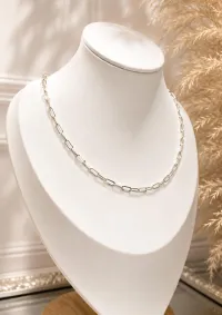 Cadena de dama en tendencia Eslabon largo -Plata Italiana -Mayorista – Image 1
