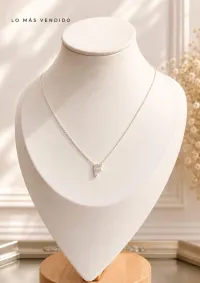 cadena con letra F -Plata Italiana -Mayorista – Image 1