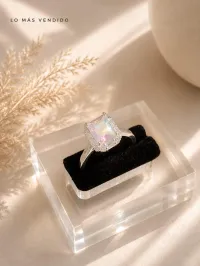 Anillo Tornasol Plata Italiana 925  – Image 1
