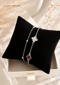 PULSO VAN CLEEF DOBLE -Plata Italiana -Mayorista – Image 1