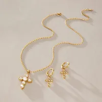  ARETES CRUZ DIAMANTE- MAYORISTA – Image 2