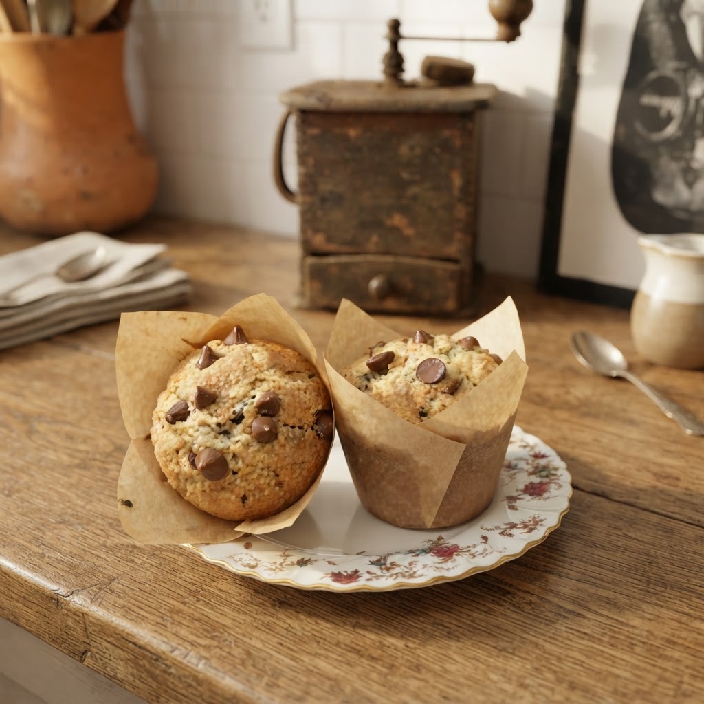 Bakery Style Sourdough Chocolate Chip Muffins – Image 1