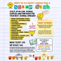 JUNE 6: Junk Journaling Scrap Sesh at Happy Lemon Centennial – Image 1