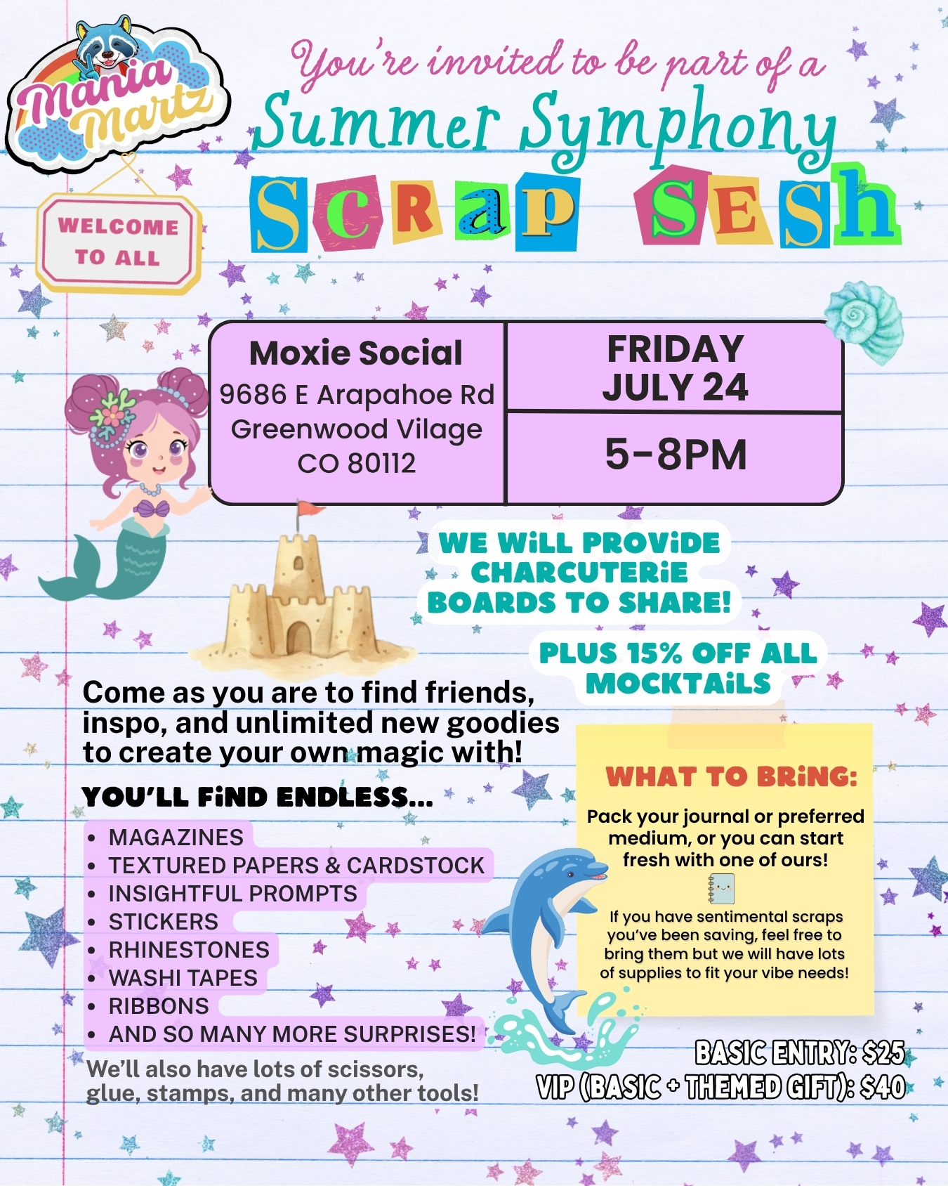 July 24: Junk Journaling Scrap Sesh at Moxie Social Greenwood Village – Image 1
