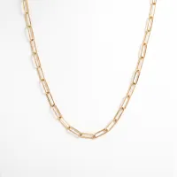14k Necklace Paper Clip – Image 1