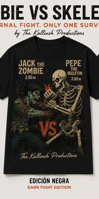 001-1B Zombie vs Skeleton. Eternal Fight Collection. Black. – Image 1