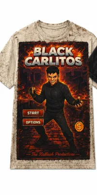 011-1-1W. Final Boss Edition. Black Carlitos. White. – Image 1