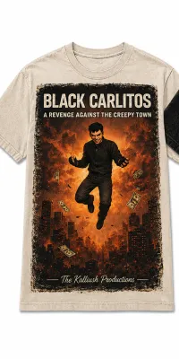 012-2-1W. Revenge Mode. Black Carlitos. White. – Image 1