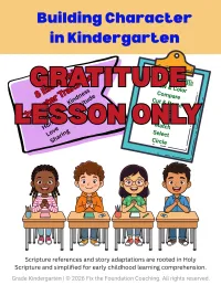 Building Character in Kindergarten: Gratitude Lesson – Image 2