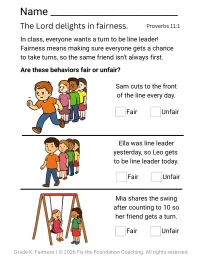 Building Character in Kindergarten: Fairness Lesson – Image 1