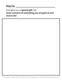 Building Character in 1st Grade: Creativity Lesson (Printable PDF) – Image 5