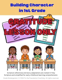 Building Character in 1st Grade: Gratitude Lesson (Printable PDF) – Image 2
