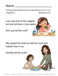 Building Character in 1st Grade: Honesty Lesson (Printable PDF) – Image 3