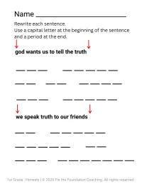 Building Character in 1st Grade: Honesty Lesson (Printable PDF) – Image 1
