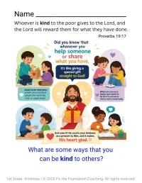 Building Character in 1st Grade: Kindness Lesson (Printable PDF) – Image 1