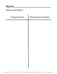 Building Character in 1st Grade: Sharing Lesson (Printable PDF) – Image 3
