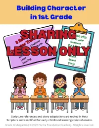 Building Character in 1st Grade: Sharing Lesson (Printable PDF) – Image 4