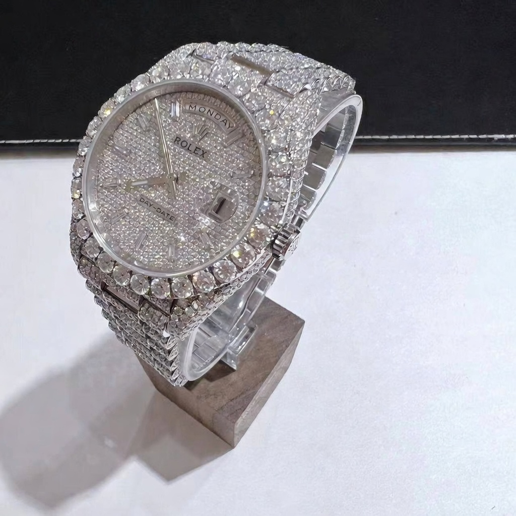 TRJC VVS Moissanite Rolex d@yd@te m228236 | White Gold – Bild 4