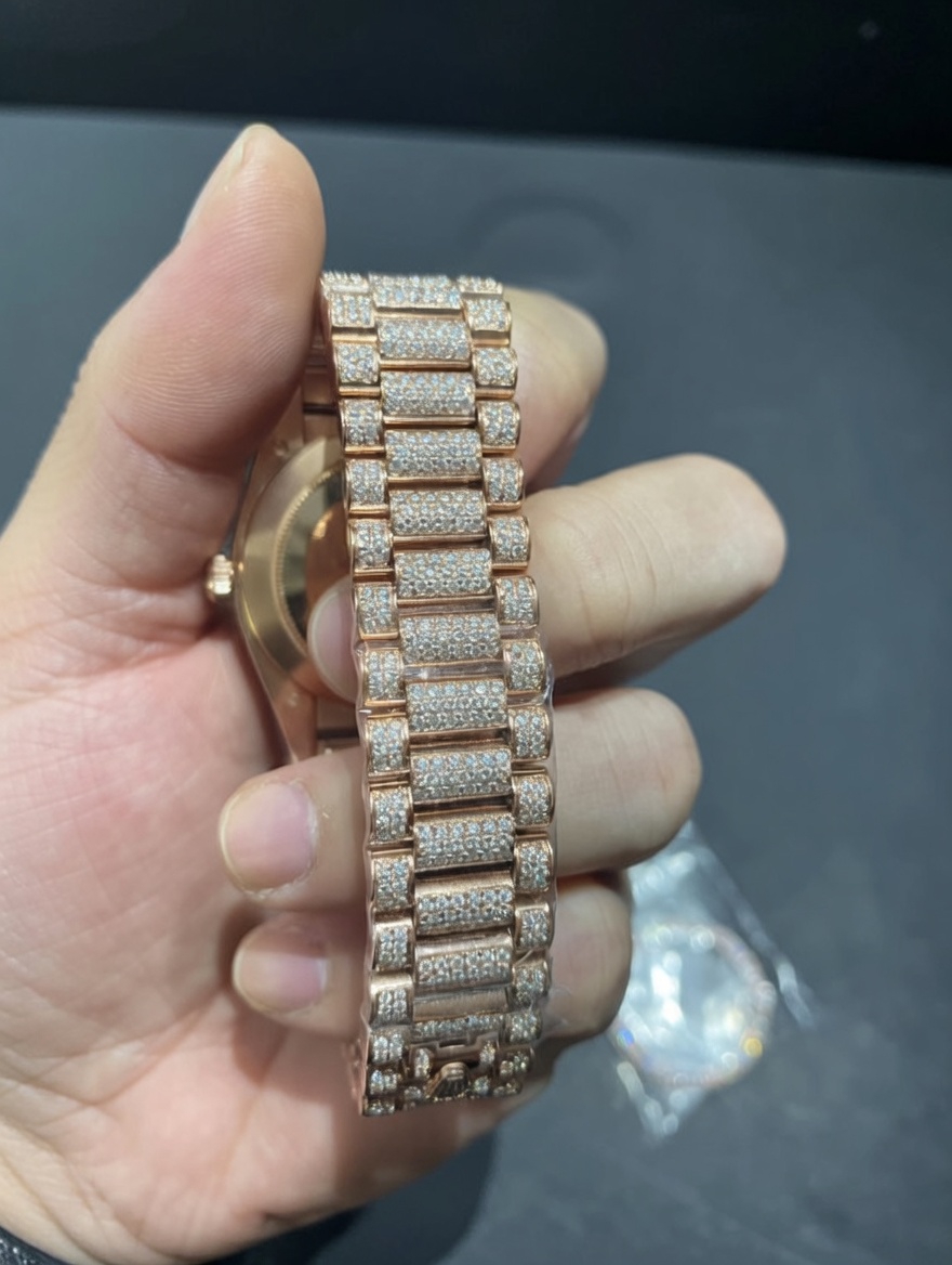 TRJC VVS Moissanite R0lex D@yd@te m228236 | Rose Gold – Image 8