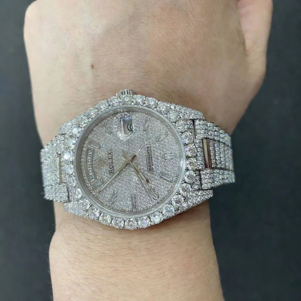 TRJC VVS Moissanite Rolex d@yd@te m228236 | White Gold – Bild 3