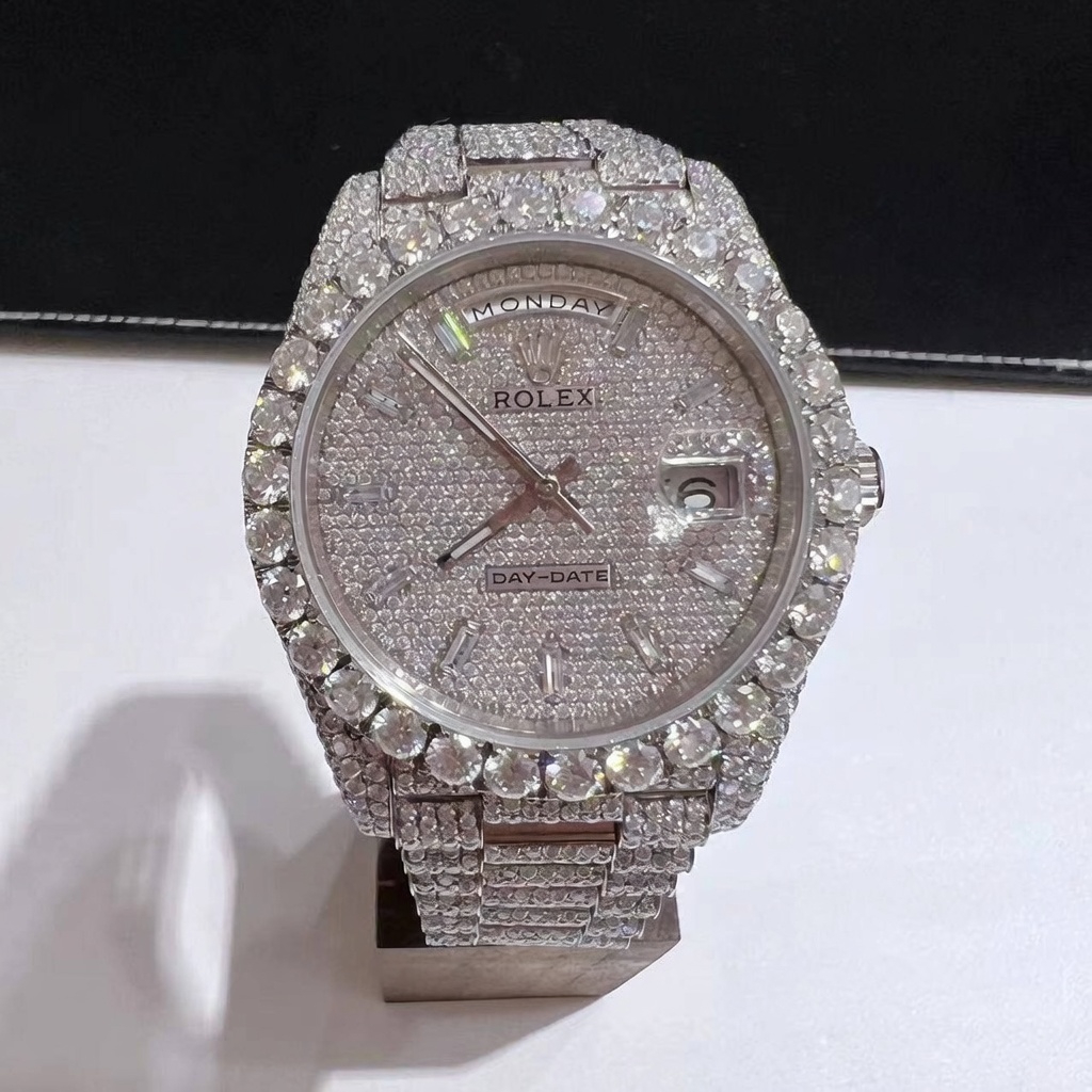 TRJC VVS Moissanite Rolex d@yd@te m228236 | White Gold – Bild 1