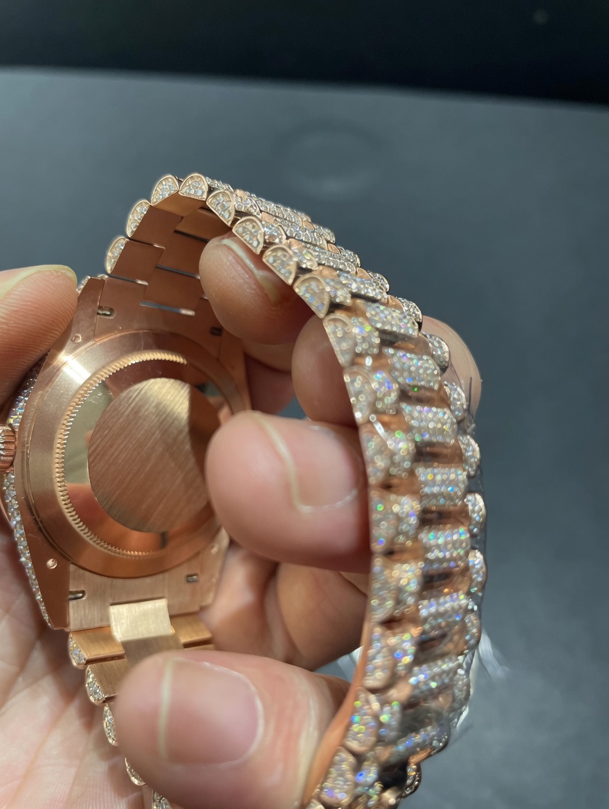 TRJC VVS Moissanite R0lex D@yd@te m228236 | Rose Gold – Image 7