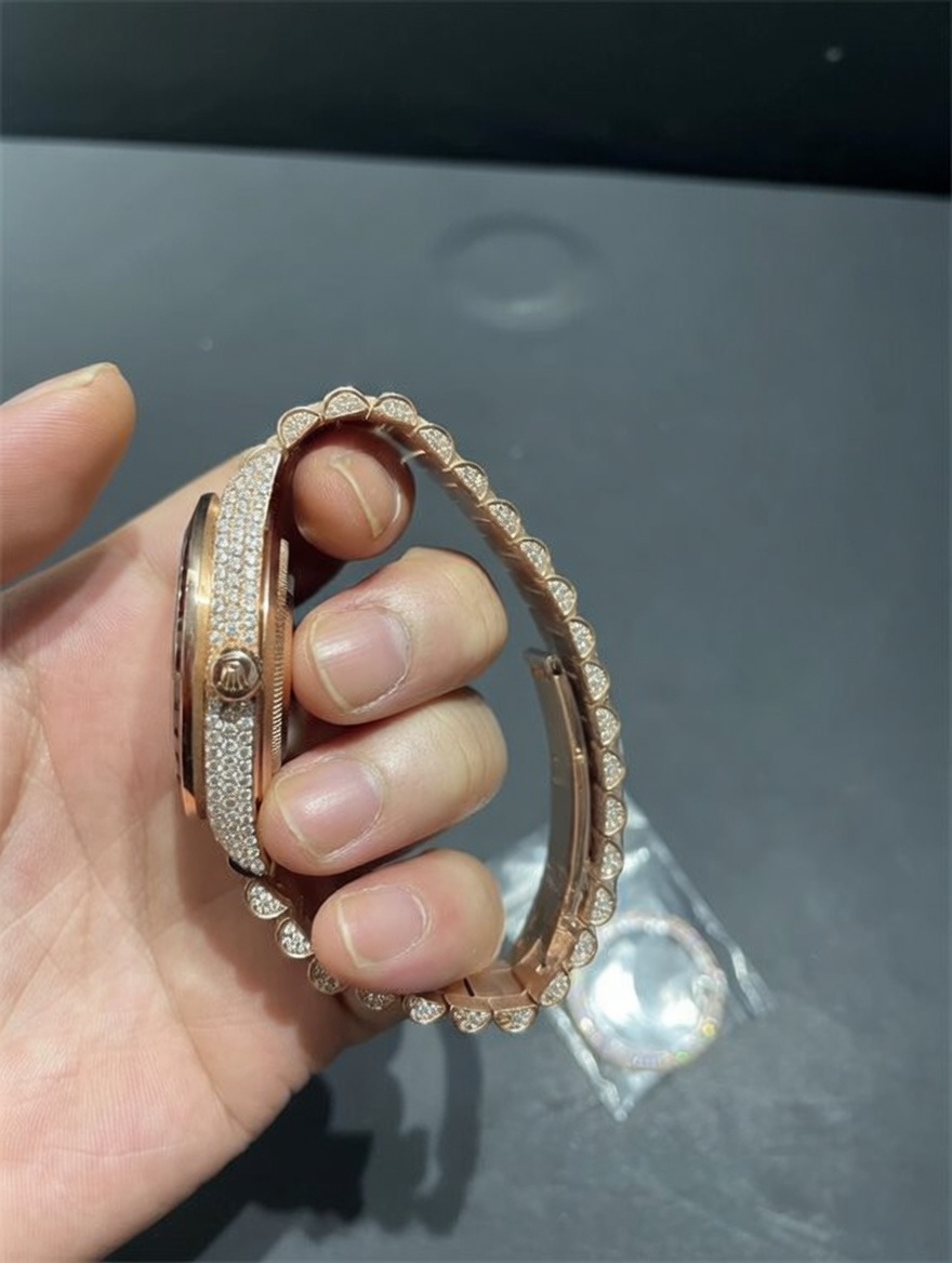 TRJC VVS Moissanite R0lex D@yd@te m228236 | Rose Gold – Image 6