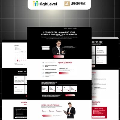 Tax Service Client Acquisition Funnel Template - Black Themed – Image 1